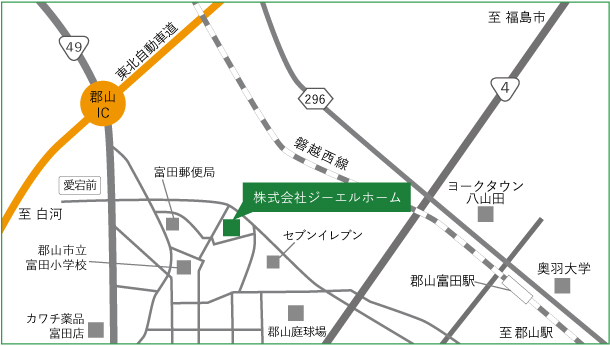 株式会社ジーエルホーム,福島県郡山市,地図